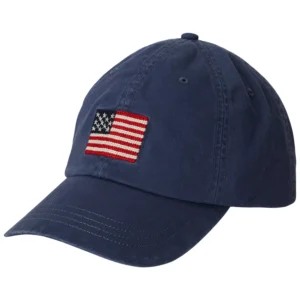 Flag-Embroidered Twill Ball Cap