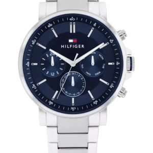 Men's Multifunction Silver-Tone Stainless Steel Watch 43mm