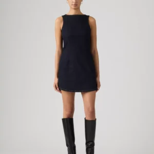 Women's Boat Neck Denim Dress