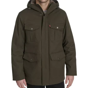 Men's Field Parka with Plaid Lining Jacket