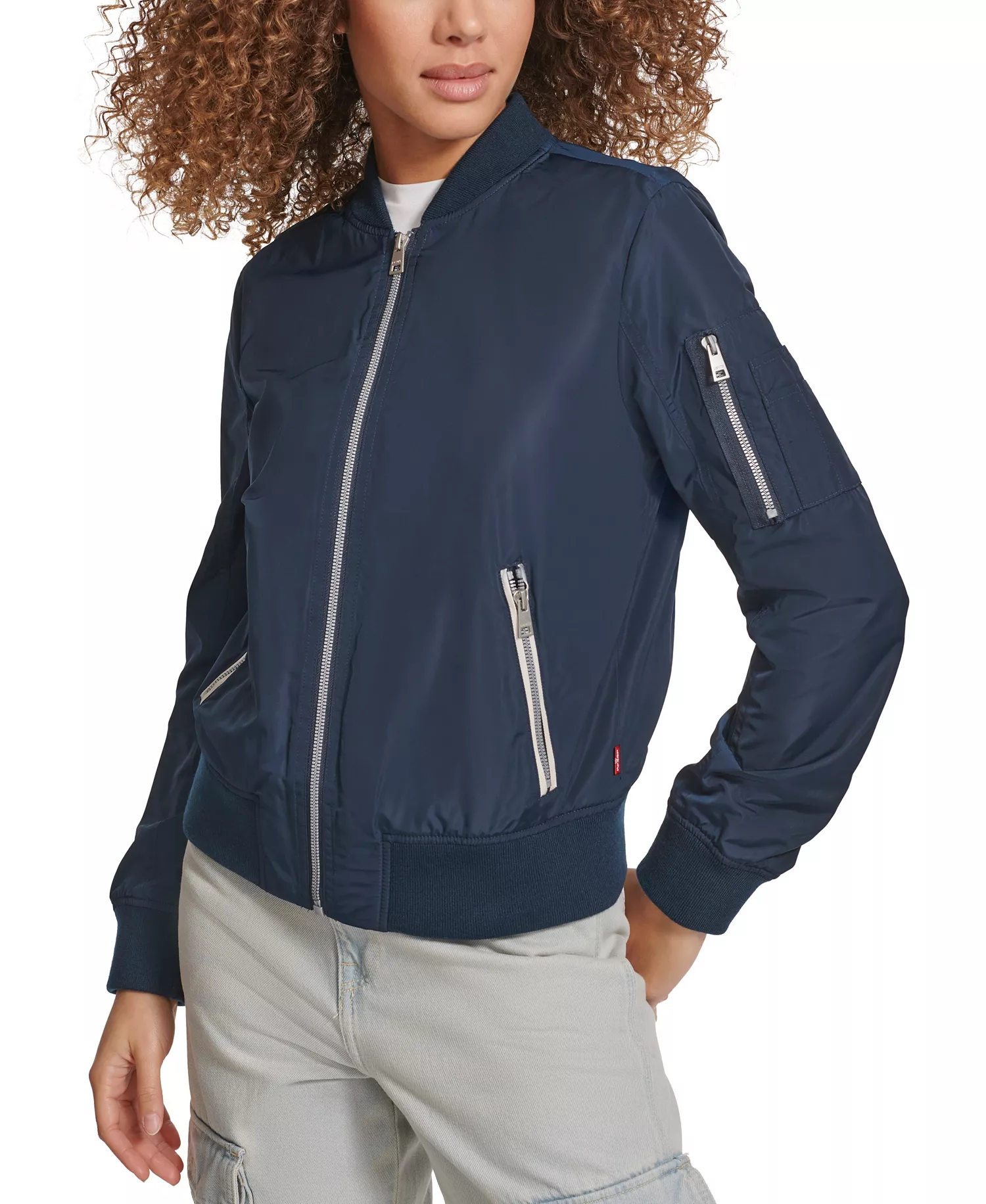 mni-9a15d53b8be0ed2722ab54c2e8ac5dc2 Women's Lightweight Zip-Detail Bomber Jacket — изображение 3