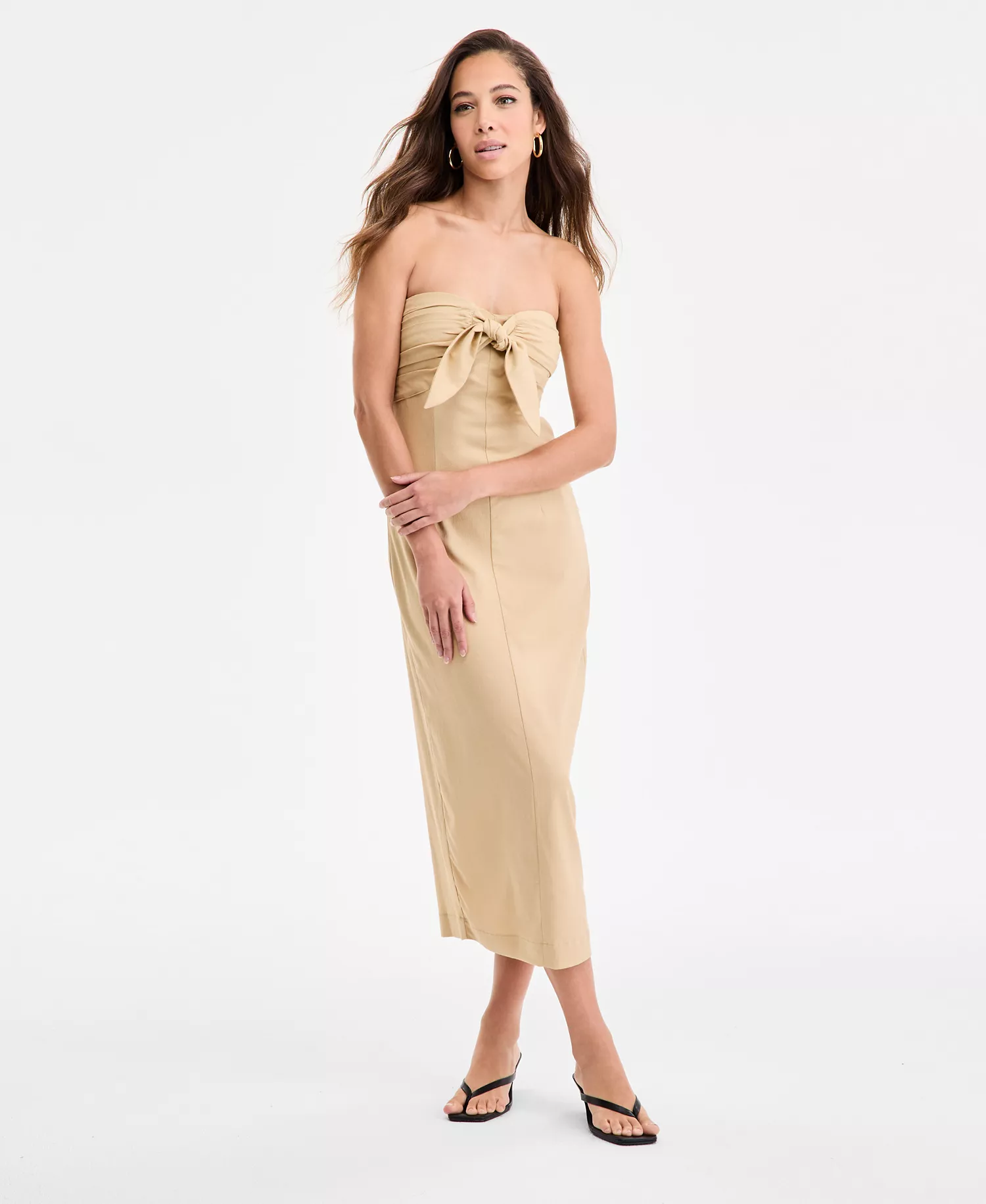 mni-9ab94c9c0f75014a9220fd35557e5c7b Women's Tie-Front Midi Dress, Exclusively at Macy's