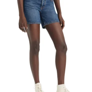 Women's 501® Mid-Thigh High-Rise Straight-Fit Denim Shorts