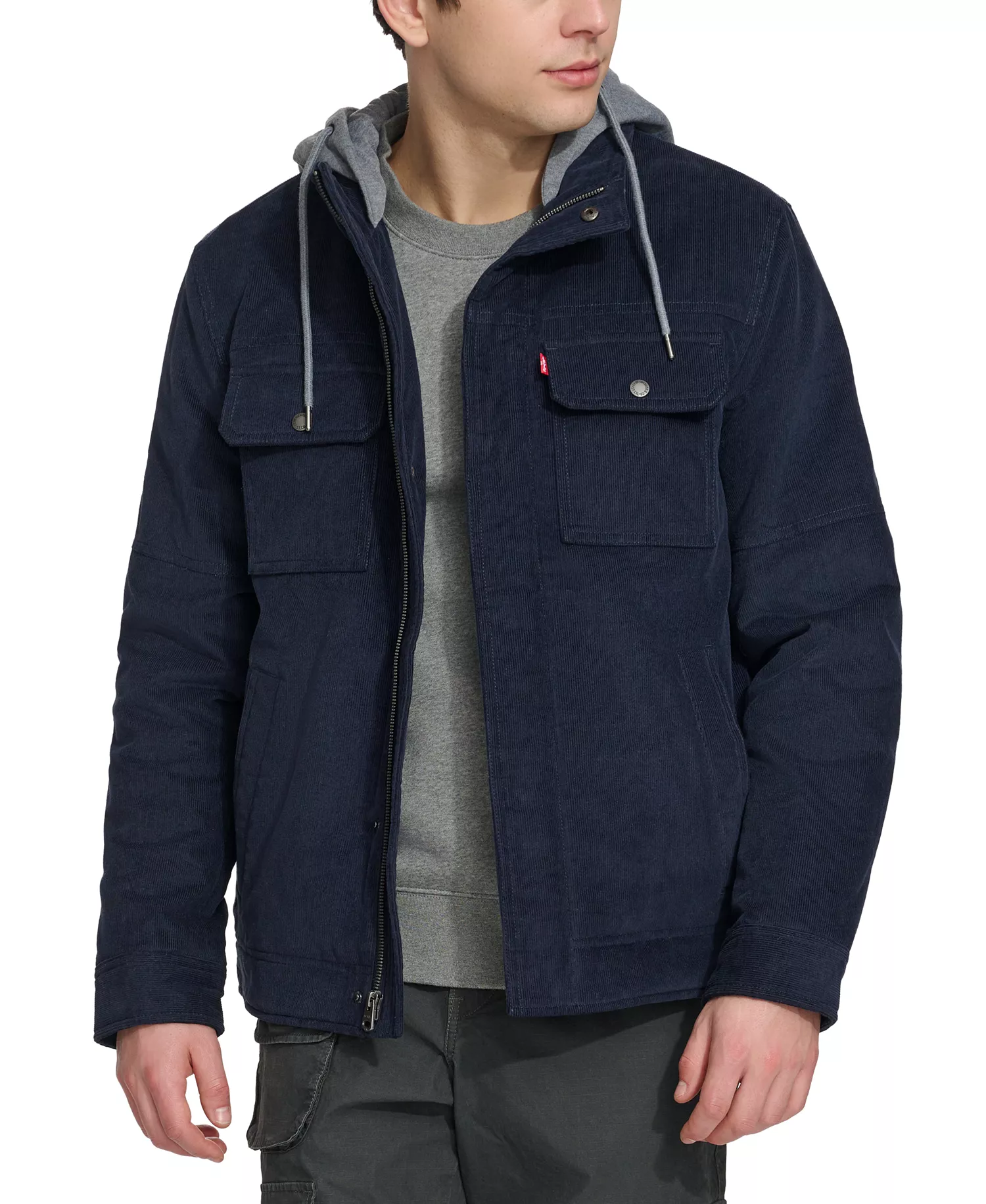 mni-9af60359daabbf1614ab9a92f0c134b7 Men's Hooded Corduroy Zip Jacket