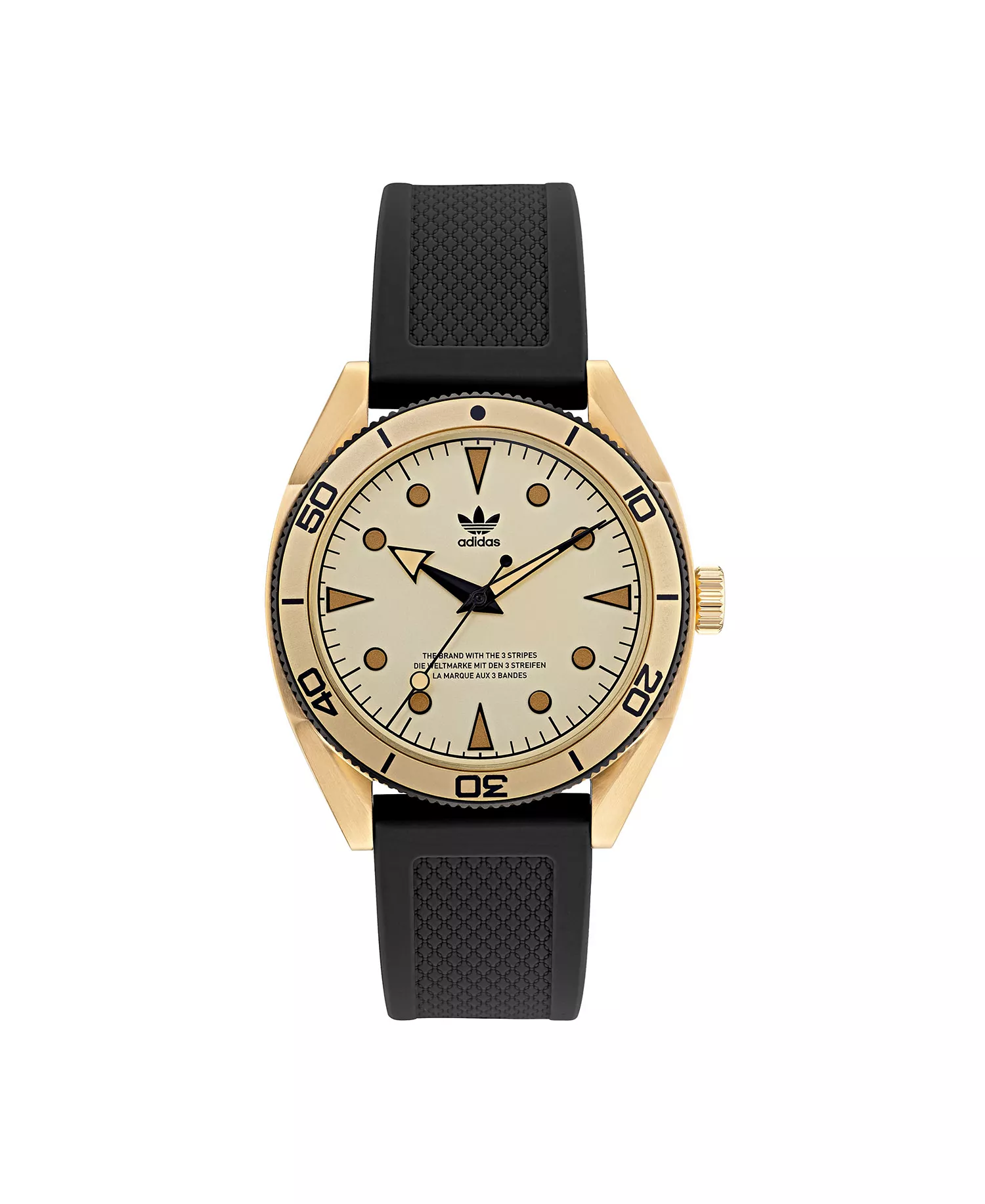 mni-9b0cfd86032c6e7efd4739565d8b56a0 Unisex Three Hand Edition Two Black Silicone Strap Watch 42mm