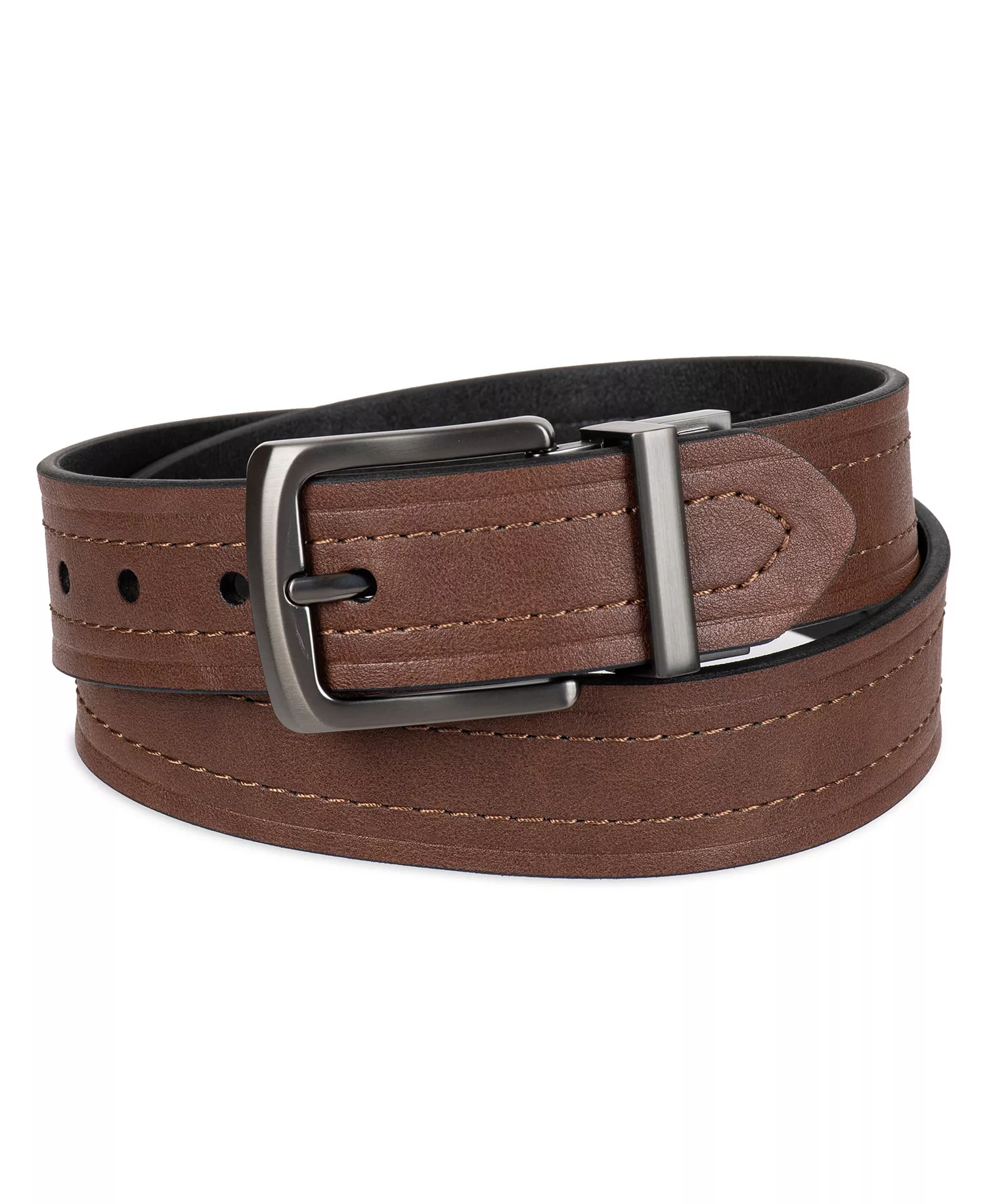 mni-9b66eba317f8cd8cd07960f9125d144f Men's Reversible Casual Embossed Strap Belt