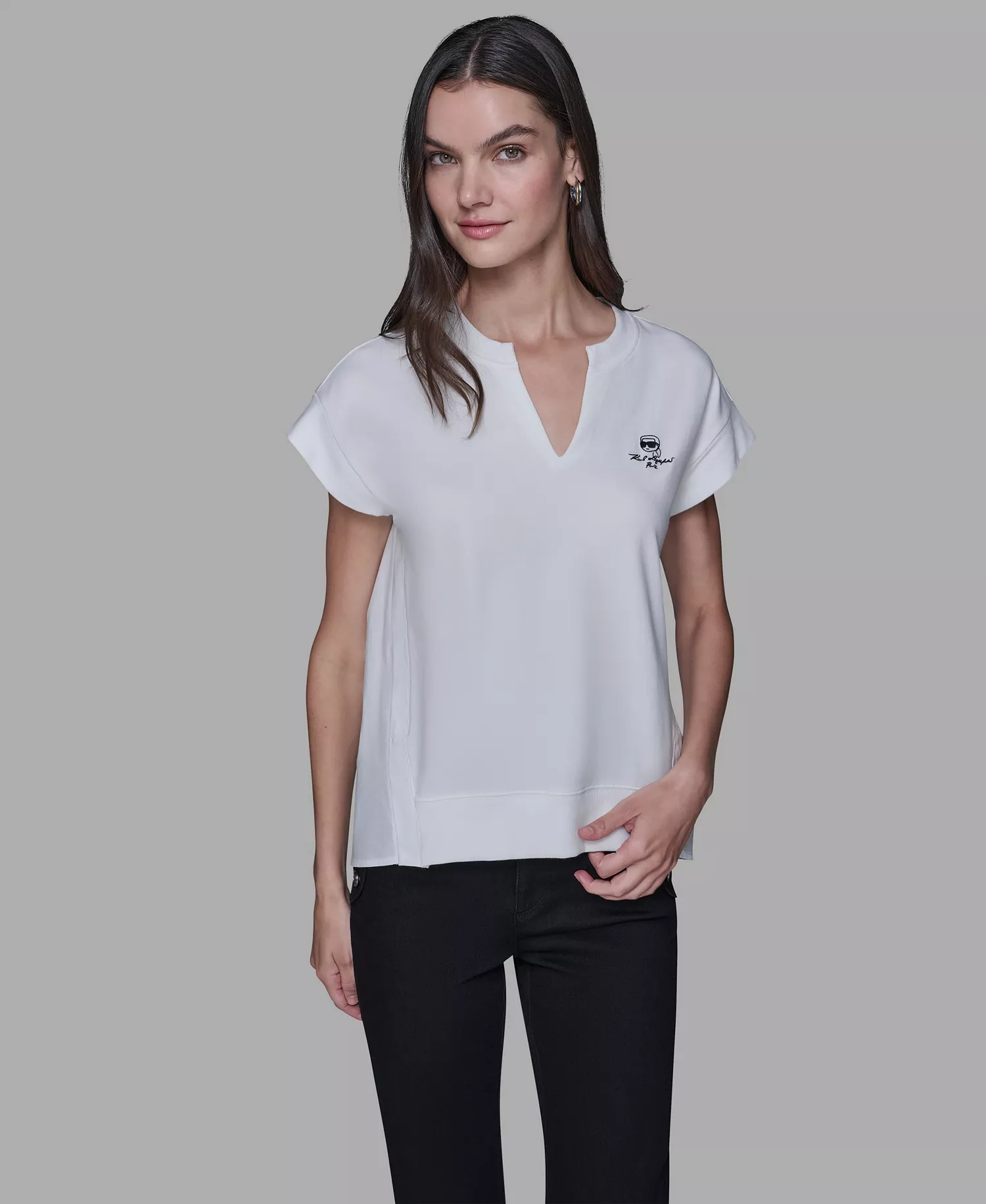 mni-9b9788e6d1a326cfa9fcf15460fd8d9a Women's V-Neck Top — изображение 3
