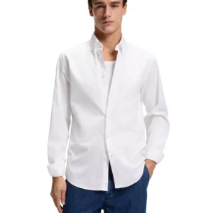 Men's Regular-Fit Stretch-Cotton Dobby Shirt