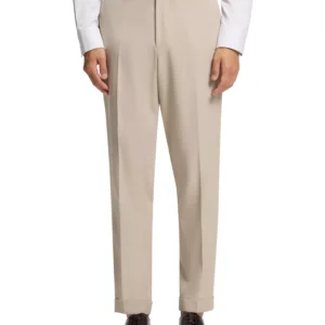 Men's Virgin Wool Cotton Tapered-Fit Pants