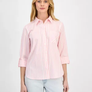 Women's Springfield Stripe Roll-Tab Shirt