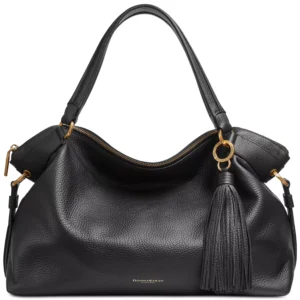 Glenwood Top Handle Leather Satchel with Tassel Detail
