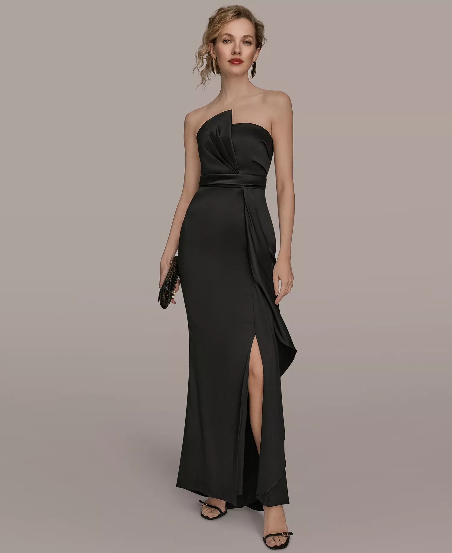mni-9de7e8954daa4d77b3f5144e0b12ccd4 Women's Asymmetric Twist Strapless Gown — изображение 3