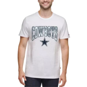 Men's White Dallas Cowboys Embroidered Patch T-shirt