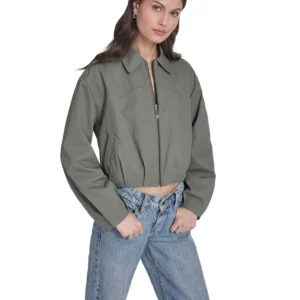 Women's Bubble Hem Bomber Jacket