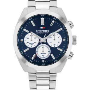 Men's Chronograph Silver Tone Stainless Steel Bracelet Watch, 40mm