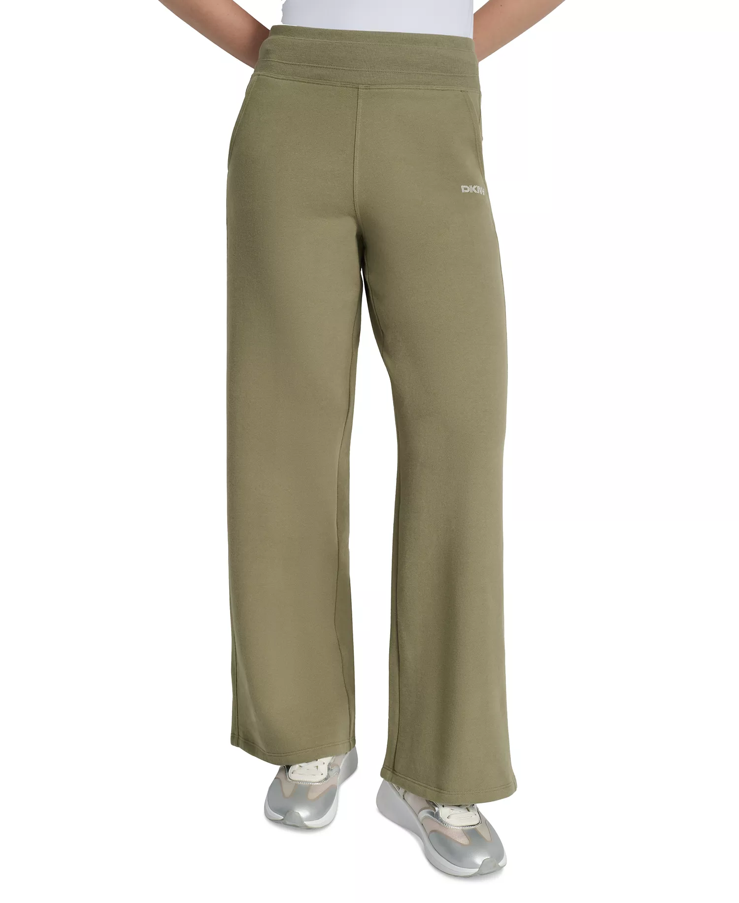 mni-a056d4cc80a0be977ebd7c4456f00c41 Women's Studded-Logo Wide-Leg Pants — изображение 4