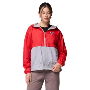 Women's Red/Grey Georgia Bulldogs Spire Hoodie Windbreaker