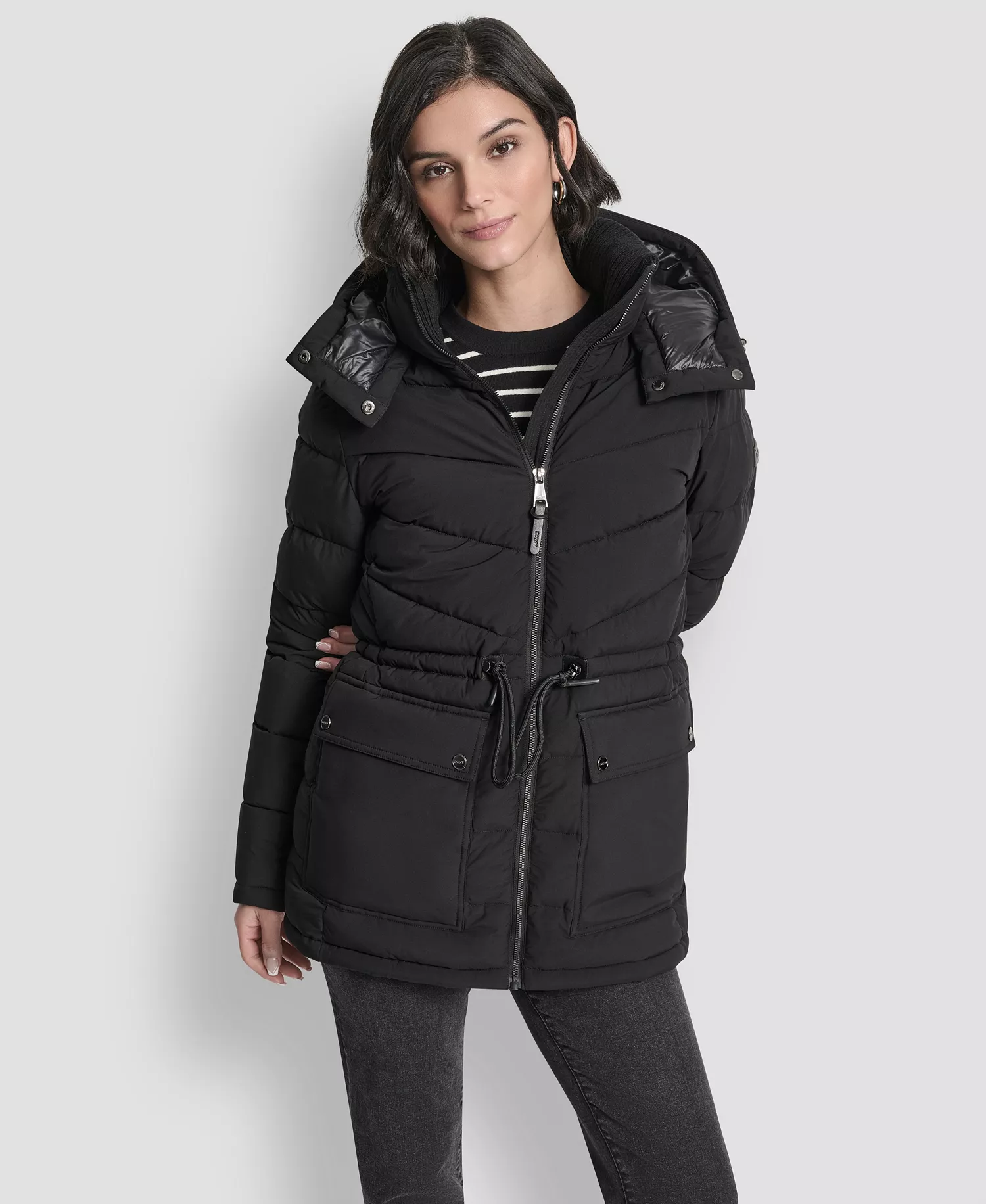 mni-a13bcd51e6aafa63196a55ad28e2b673 Women's Shine Hooded Anorak Puffer Coat