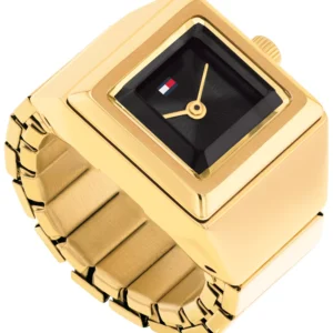 Women's Quartz Gold Tone Stainless Steel Watch Ring, 15mm