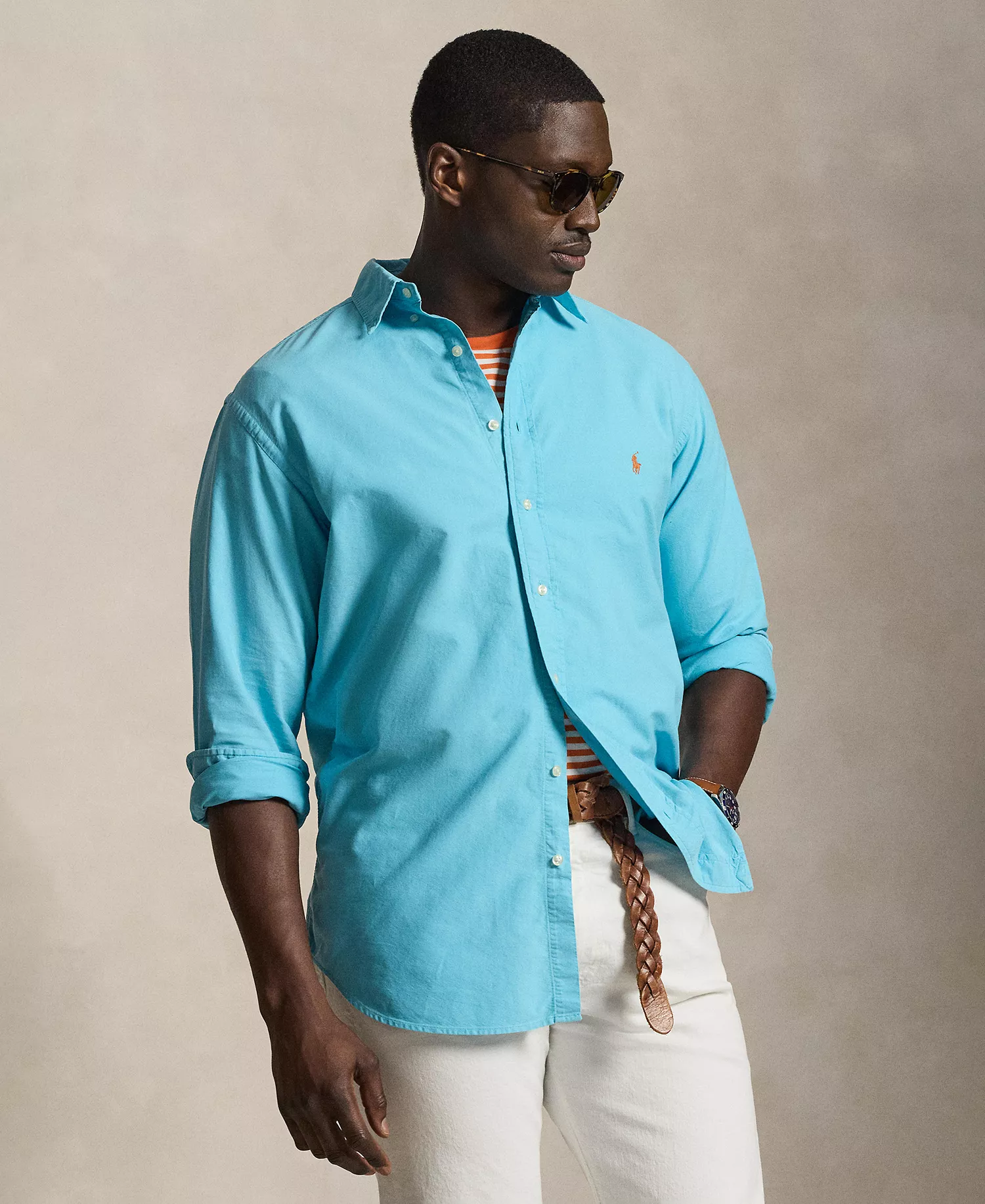 mni-a321c77ae8de4040ad5efc3cda5937cb Men's Big & Tall Garment-Dyed Oxford Shirt — изображение 3
