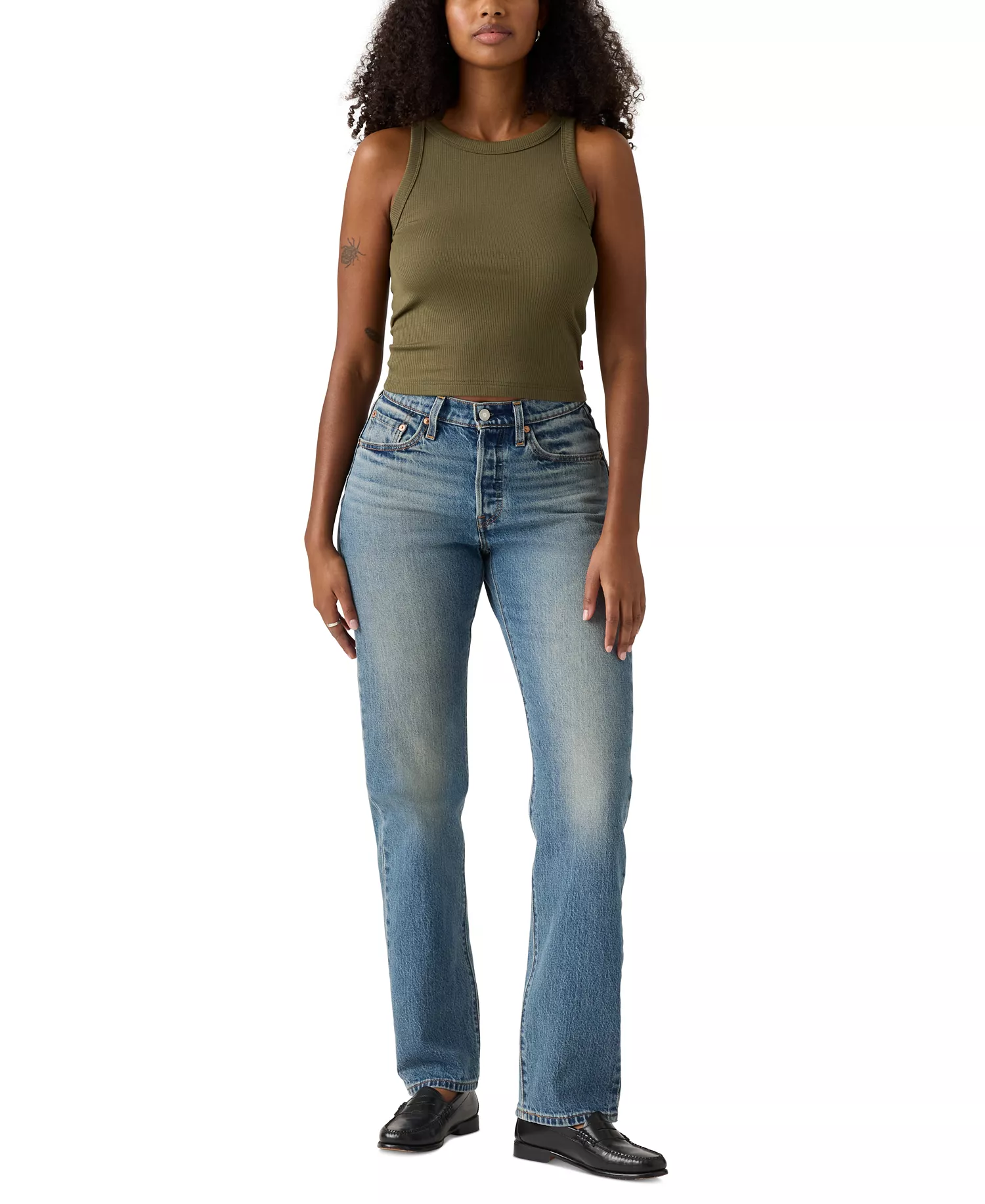 mni-a33e40ec25f714a3ff1a4878d74c5bc9 Women's 501 Curve High-Rise Straight-Leg Jeans — изображение 5