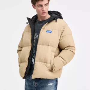 Men's Bodo Contrast-Hood Insulated Jacket