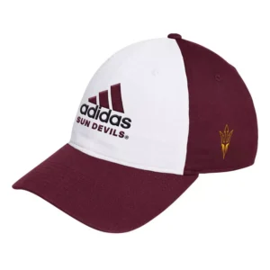 Men's White/Maroon Arizona State Sun Devils Slouch Adjustable Hat