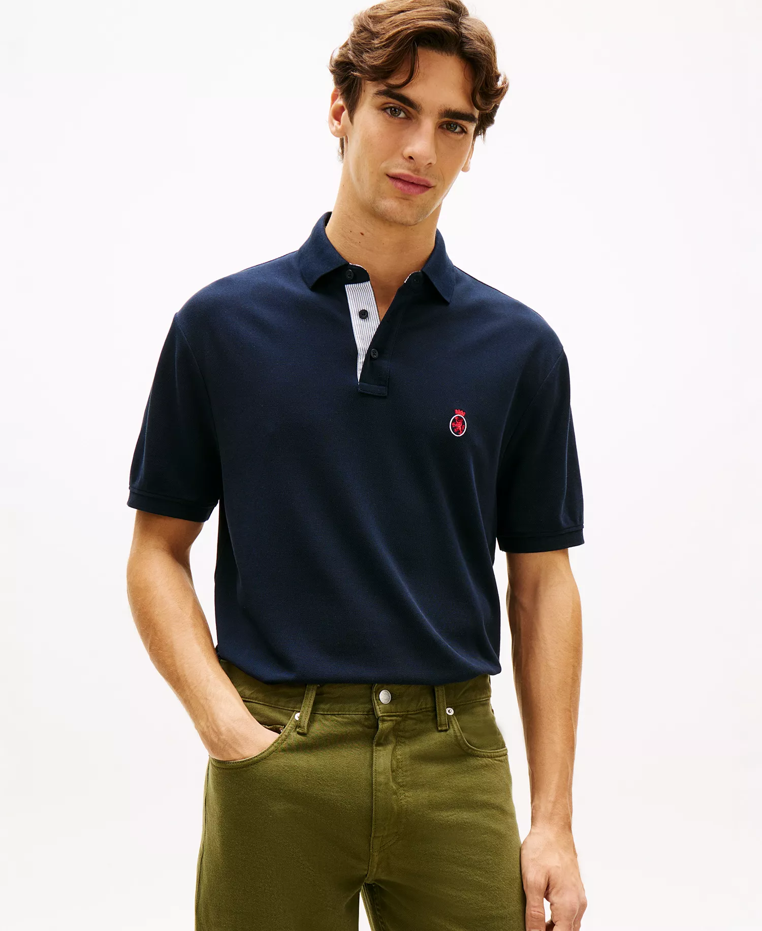 mni-a552de156d7b873e4329761100abb92a Men's Archive Crest Classic-Fit Polo Shirt