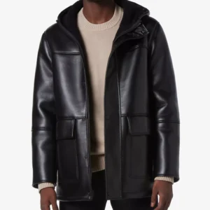 Men's Donohue Faux Leather Fleece-Lined Parka Jacket