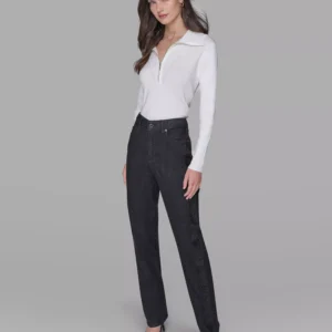 Women's Rhinestone-Stripe Straight-Leg Jeans