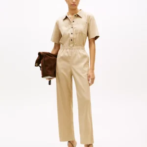 Women's Utility Shirt Short-Sleeve Jumpsuit