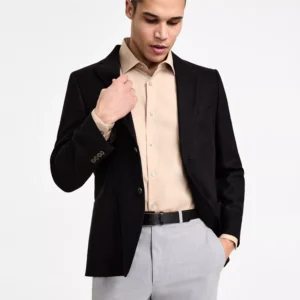 Men Modern-Fit Active Stretch Structure Weave Sport Coat