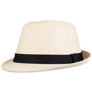Men's Straw Fedora Hat