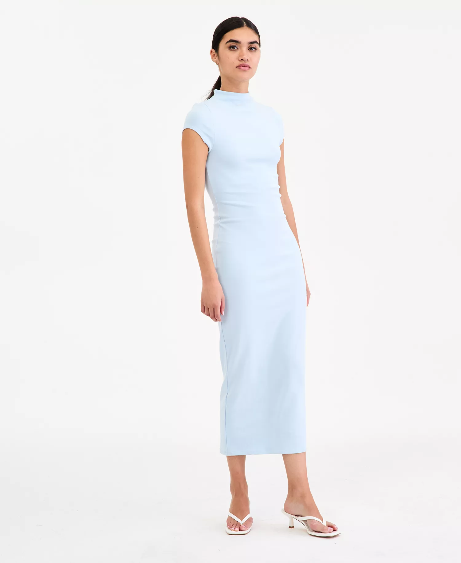 mni-a84a0d9021567562edc3b4b2b77da65c Women's Cap-Sleeve Mock-Neck Midi Dress, Exclusively at Macy's — изображение 4