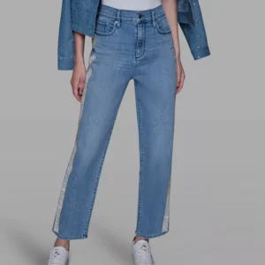 Women's Rhinestone Stripe Detail Jeans