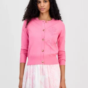 Women's Rose-Soutache Cardigan