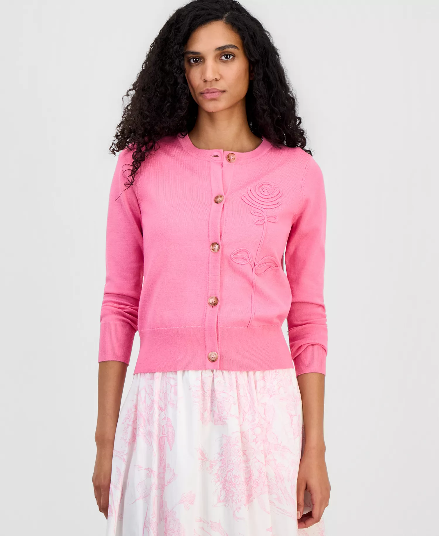 mni-a9966f16ab0286b54ce77aa7708e9c5a Women's Rose-Soutache Cardigan