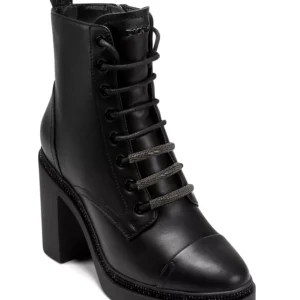 Women's Zippered Platform Heel Boots