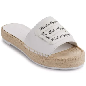 Cherie Logo Slip-On Espadrille Platform Slide Sandals