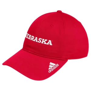 Men's Scarlet Nebraska Huskers Locker Room Wordmark Slouch Adjustable Hat