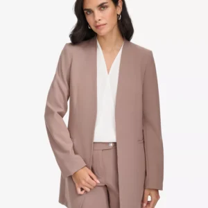 Women's Roll Sleeve Open Front Blazer