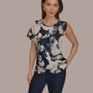 Women's Printed Scoop Neck Top