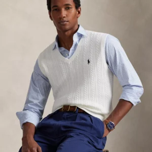 Men's Cable-Knit Sweater Vest