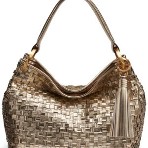 Glenwood Metallic Woven Small Shoulder Bag