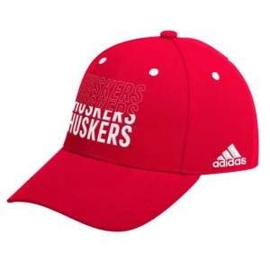 Men's Scarlet Nebraska Huskers Seasonal Half Font Adjustable Hat