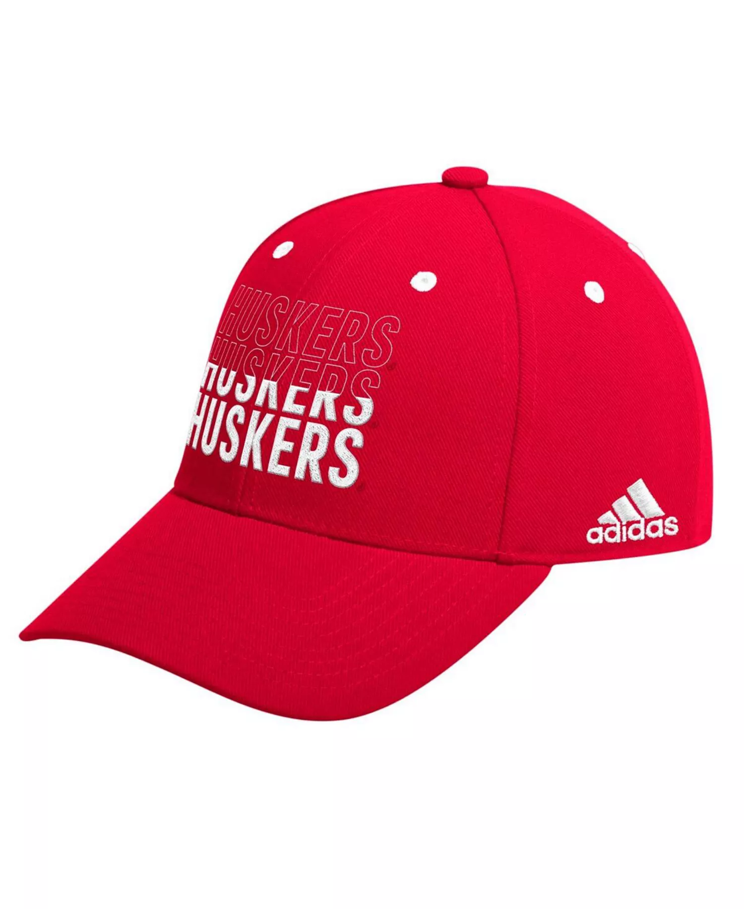 mni-b0e859e477ad53c6fd3acaf7daaaddf9 Men's Scarlet Nebraska Huskers Seasonal Half Font Adjustable Hat