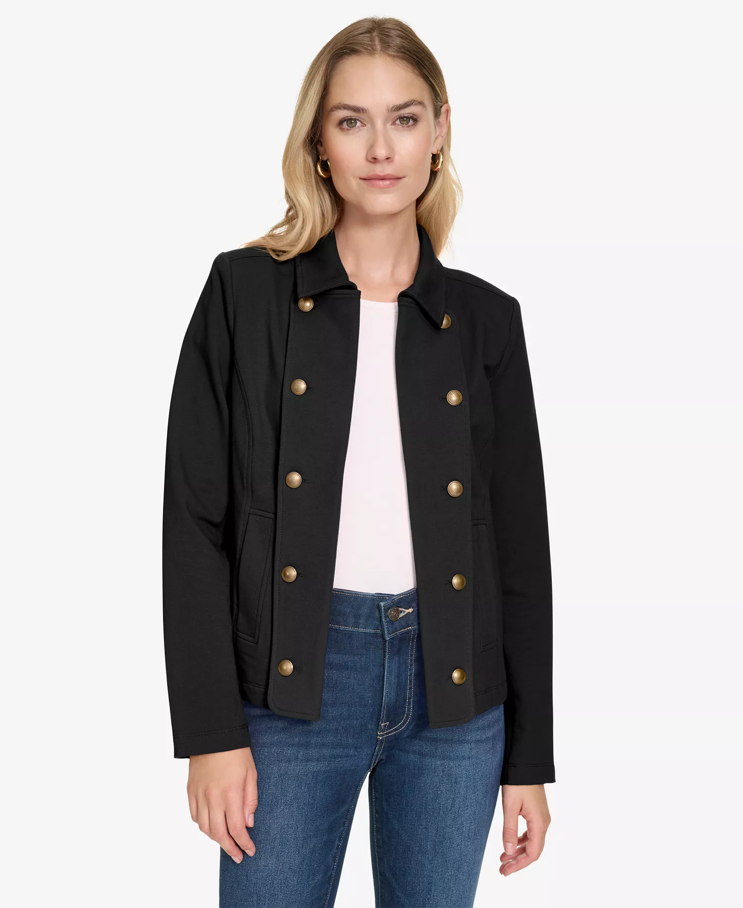 mni-b0fff1af6f7081a6cb39e5bb1e2a9ed2 Jeans Women's Open-Front Captain's Jacket, Online Only — изображение 3