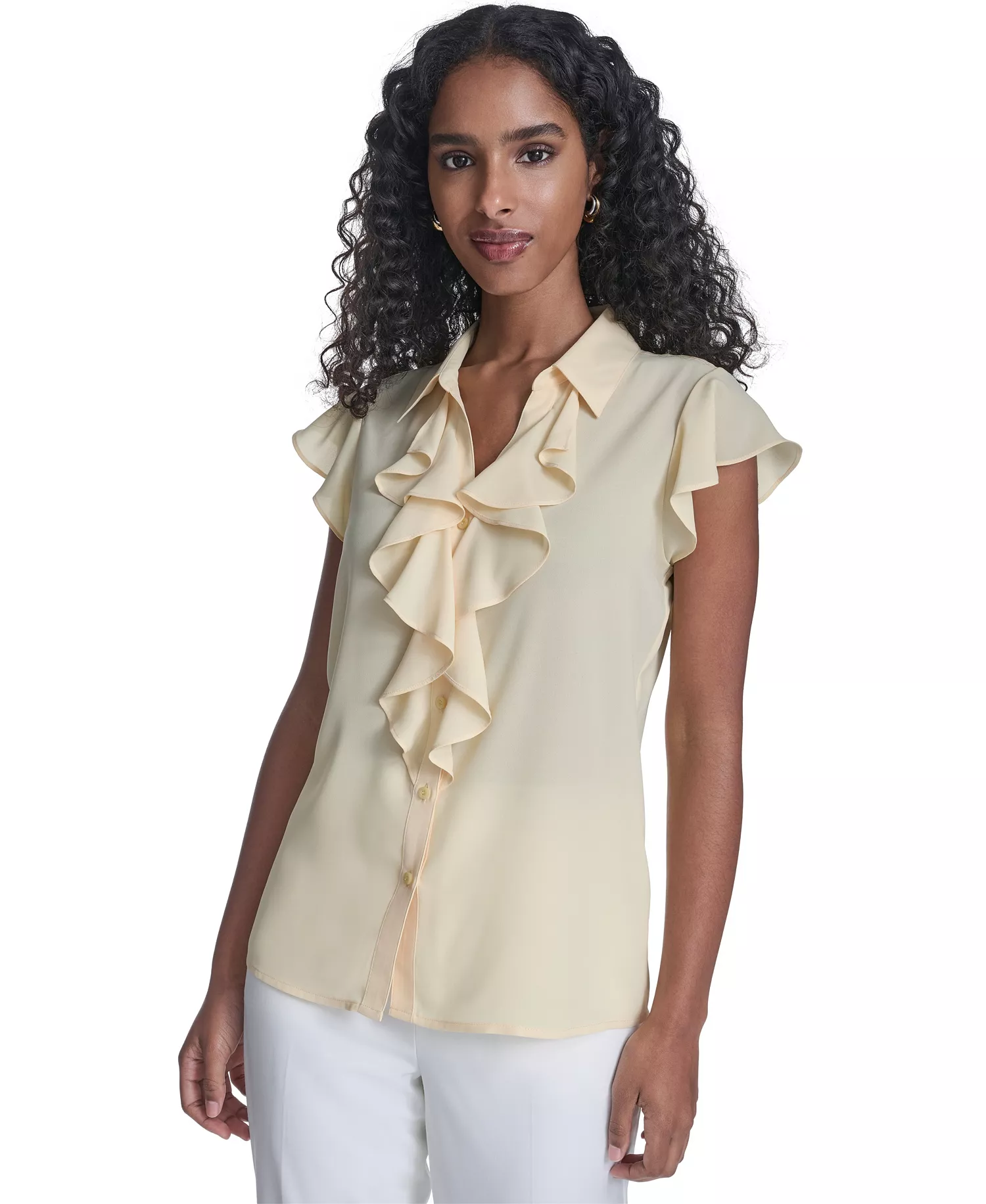 mni-b1af5fbd47ad46794e703c2768004ad4 Women's Solid Short-Sleeve Top
