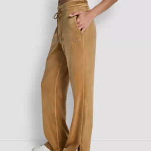 Women's Super Soft Velour HD Embroidery Logo Slit Track Pants