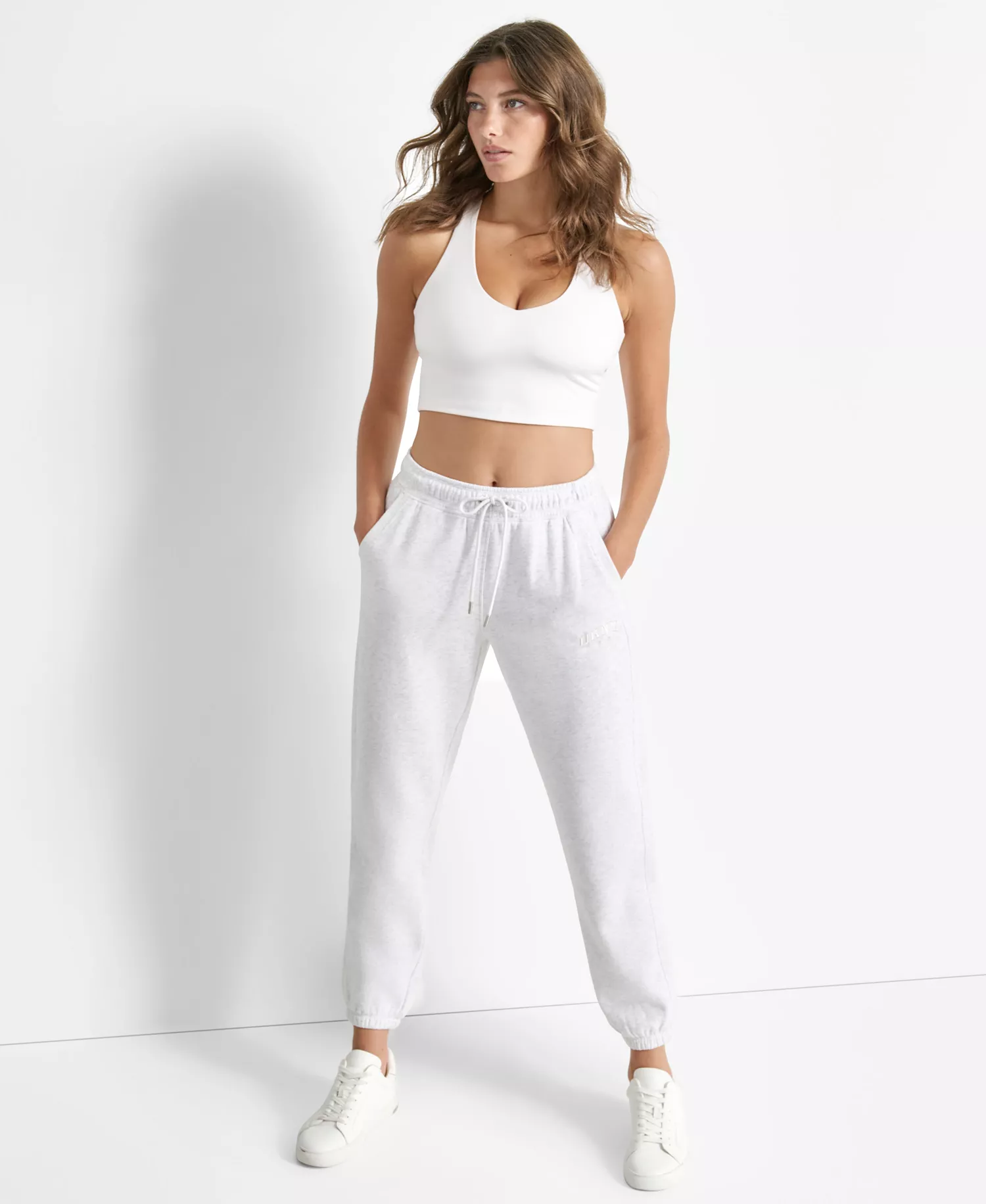 mni-b2ea158d5a49c4c8f75b5ca0f3146c55 Women's Varsity Embroidered Logo Relaxed Pockets Pull-On Joggers
